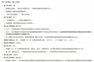 我国足球协会颁布全新《足球协会行为规范及道德标准